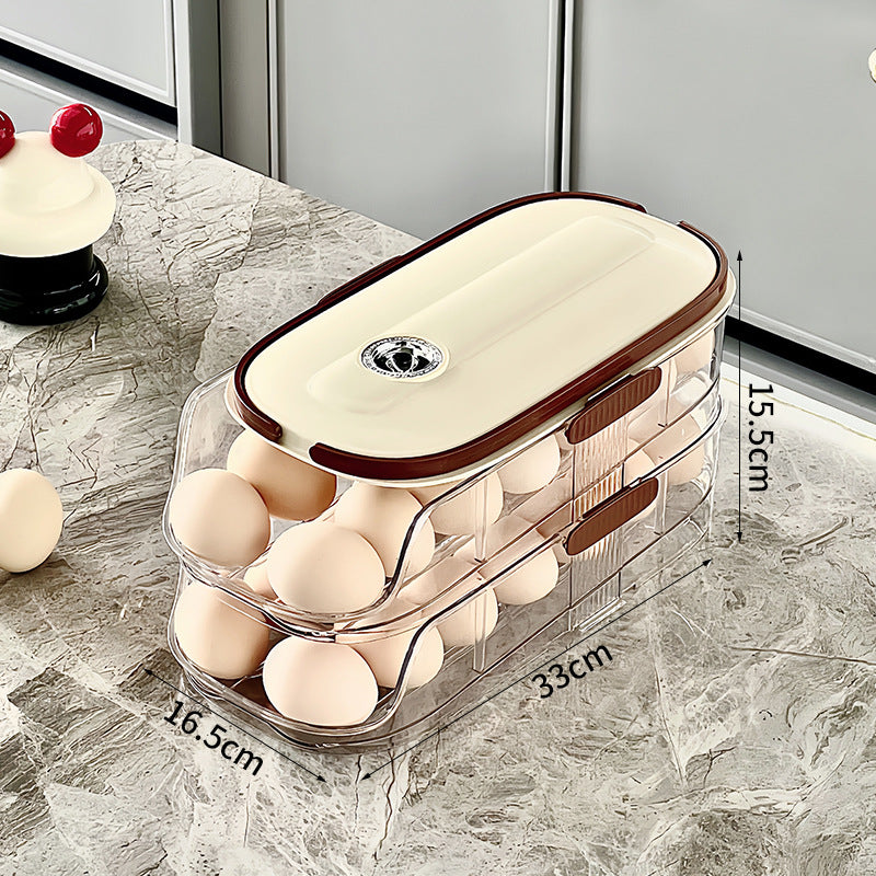 🌸Herbstschlussverkauf🌸Transparenter Eier-Organizer für die Küchen-Seitentür des Kühlschranks