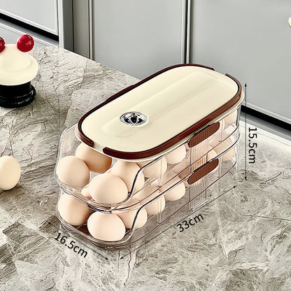 🌸Herbstschlussverkauf🌸Transparenter Eier-Organizer für die Küchen-Seitentür des Kühlschranks