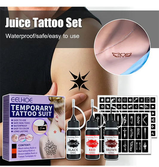 🌸Herbstschlussverkauf🌸Wasserfestes Juice Tattoo-Set