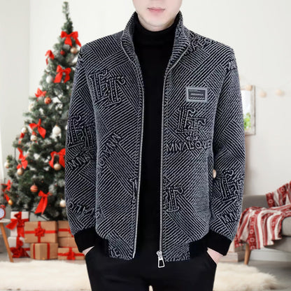 ✈️Free Versand auf alle Bestellungen Herren Nerz Samt Wollmantel | Korean Houndstooth Winter Jacket❄️🧥
