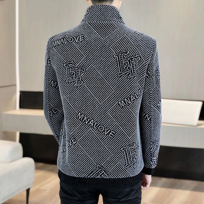 ✈️Free Versand auf alle Bestellungen Herren Nerz Samt Wollmantel | Korean Houndstooth Winter Jacket❄️🧥