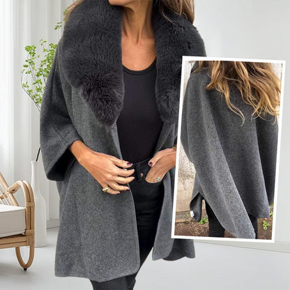 🎅Specials 50% Rabatt🌟Puffermantel mit Kunstpelzkragen für Damen