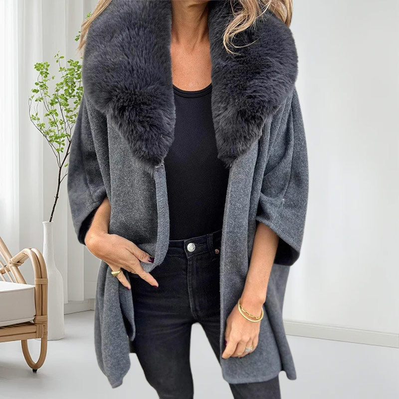 🎅Specials 50% Rabatt🌟Puffermantel mit Kunstpelzkragen für Damen
