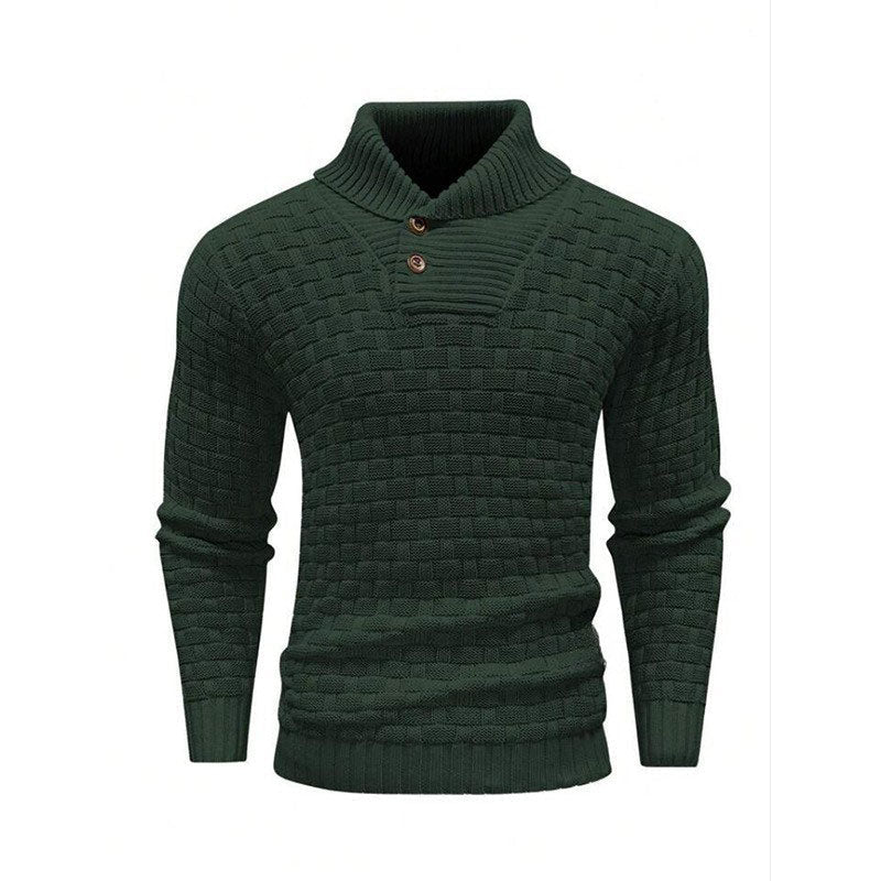 💜 LETZTER TAG DER AKTION – 50 % RABATT 💜Herren Pullover mit strukturiertem Stehkragen