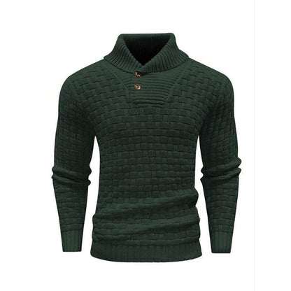 💜 LETZTER TAG DER AKTION – 50 % RABATT 💜Herren Pullover mit strukturiertem Stehkragen