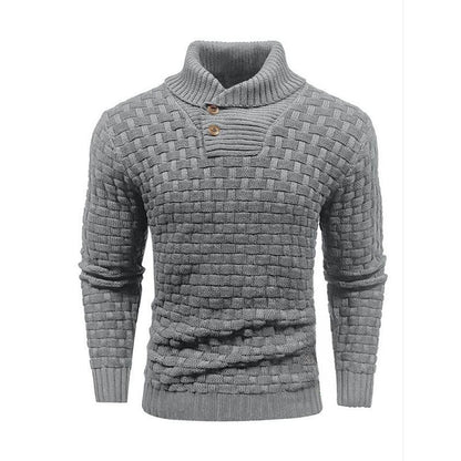 💜 LETZTER TAG DER AKTION – 50 % RABATT 💜Herren Pullover mit strukturiertem Stehkragen