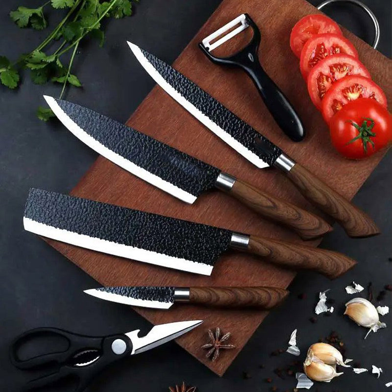 🧑‍🍳👍Professionelt køkkenknivsæt i rustfrit stål