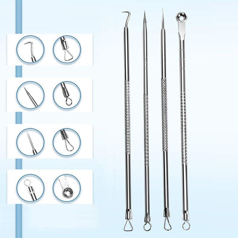 💓Letzter Tag 50% RABATT💥 Edelstahl Mitesser Entferner Werkzeug-Set