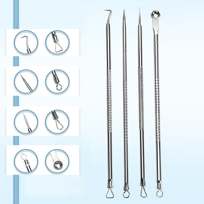 💓Letzter Tag 50% RABATT💥 Edelstahl Mitesser Entferner Werkzeug-Set