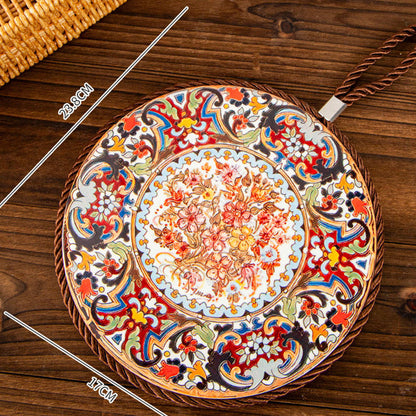 ✨🍲Hitzebeständige Matte aus Emaille-Keramik im Vintage-Stil