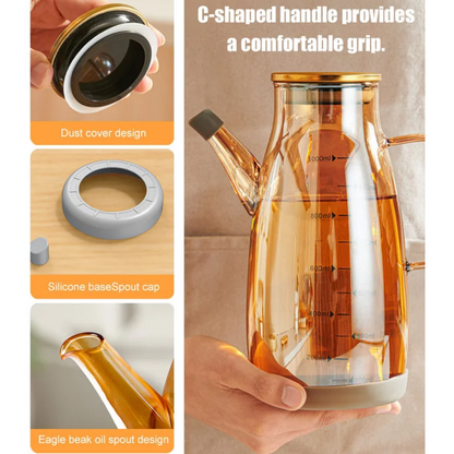 💝Zeitlich begrenztes Angebot, mehr kaufen, mehr Rabatt erhalten😍Ölspenderflasche mit tropffreiem Ausgießer