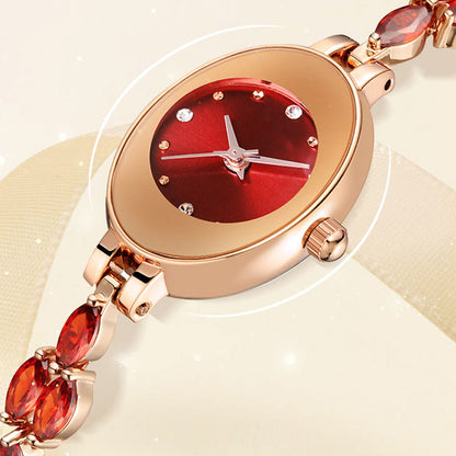 🎀⌚Womne's farbige Zirkon-Armbanduhr