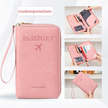 High-quality multifunctional passport holder made of PU leather