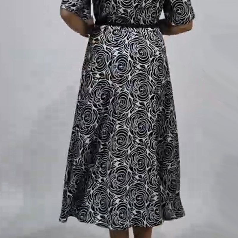 2025 Neues elegantes extra langes Kleid mit Gürtel und Prints💥💥Befristetes Angebot: 50% Rabatt auf Bestellungen