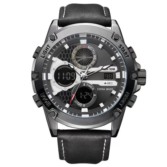 Multifunktionelle wasserdichte Herrenuhr mit Leuchtmasse