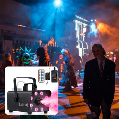 Portable Fog Machine with LED Lights & Remote Control