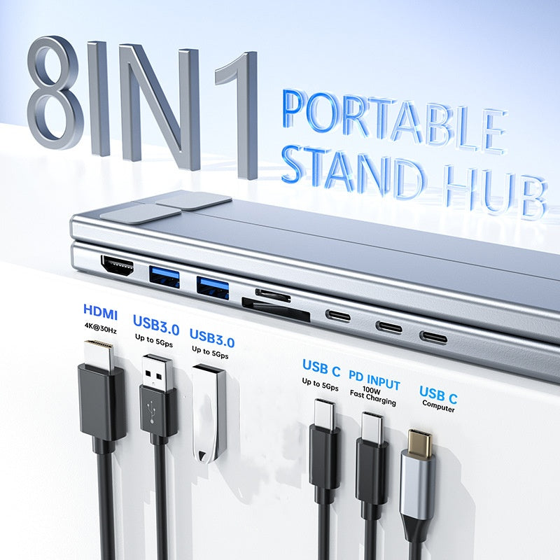 🖥️Neu eingetroffen – Sonderangebot – 15 % Rabatt!⚡USB-C-Dockingstation und Laptop-Ständer mit 4K-HDMI