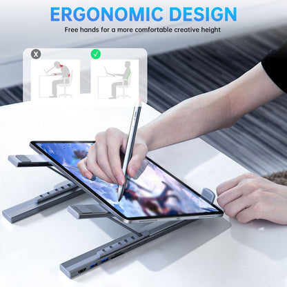 🖥️Neu eingetroffen – Sonderangebot – 15 % Rabatt!⚡USB-C-Dockingstation und Laptop-Ständer mit 4K-HDMI