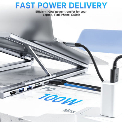 🖥️Neu eingetroffen – Sonderangebot – 15 % Rabatt!⚡USB-C-Dockingstation und Laptop-Ständer mit 4K-HDMI