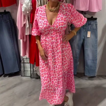 💖Limited Sale 49% OFF💖Women's V-Neck Printed Dress