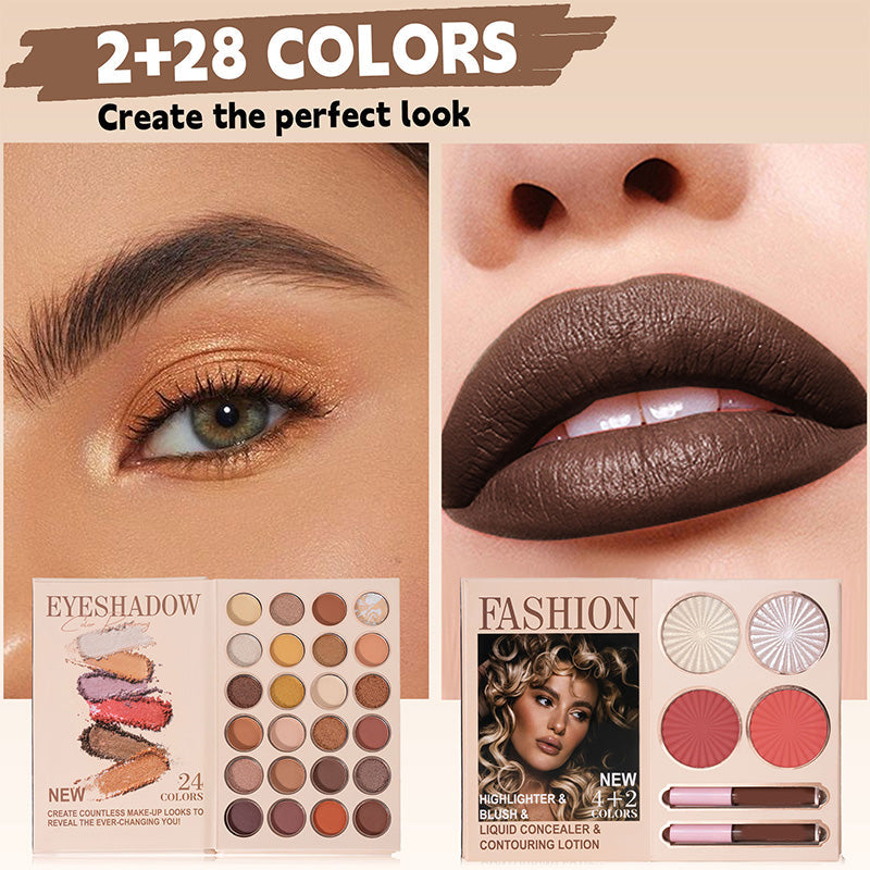 🏆 24-Color Eyeshadow Palette - 5-Layer Book-Style Makeup Palette with 67 Pro Shades