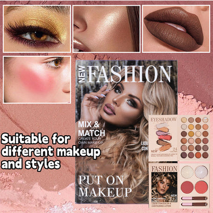 🏆 24-Color Eyeshadow Palette - 5-Layer Book-Style Makeup Palette with 67 Pro Shades