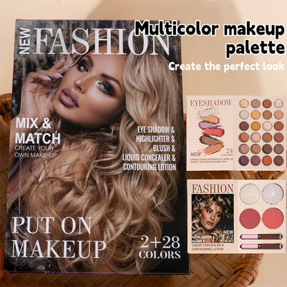 🏆 24-Color Eyeshadow Palette - 5-Layer Book-Style Makeup Palette with 67 Pro Shades