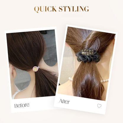 4PCS Elegant Rhinestone Elastic Hair Ties（50% OFF）