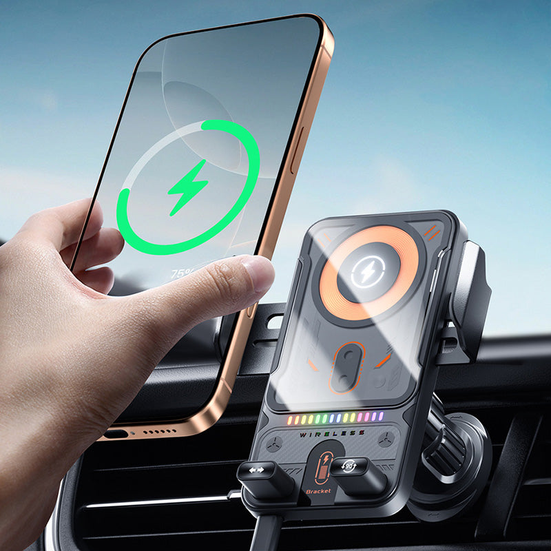 🔥HEISSER VERKAUF 56% RABATT🎁⚡Über 50.000 verkauft! 📱Intelligente 2-in-1 Auto-Drehbare Handyhalterung & Kabelloses Ladegerät⚡