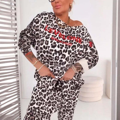 💜 LETZTER TAG DER AKTION – 50 % RABATT 💜 Elegantes Damen-Set mit Leopardenmuster