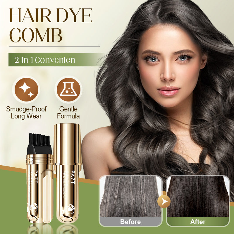💇‍♀️ KAUFE 2, ERHALTE 1 GRATIS! ✨ 2-in-1 Haarfärbekamm – Sofortige Grauabdeckung, Sanfte Formel & Wasserdicht 🎨📦