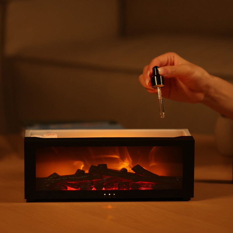 🔥 60 % RABATT – LETZTER TAG! 💦 Luftbefeuchter mit Kaminfeuer-Effekt – 7 LED-Farben und Fernbedienung, beruhigende Atmosphäre für Zuhause/Büro 🌙📦