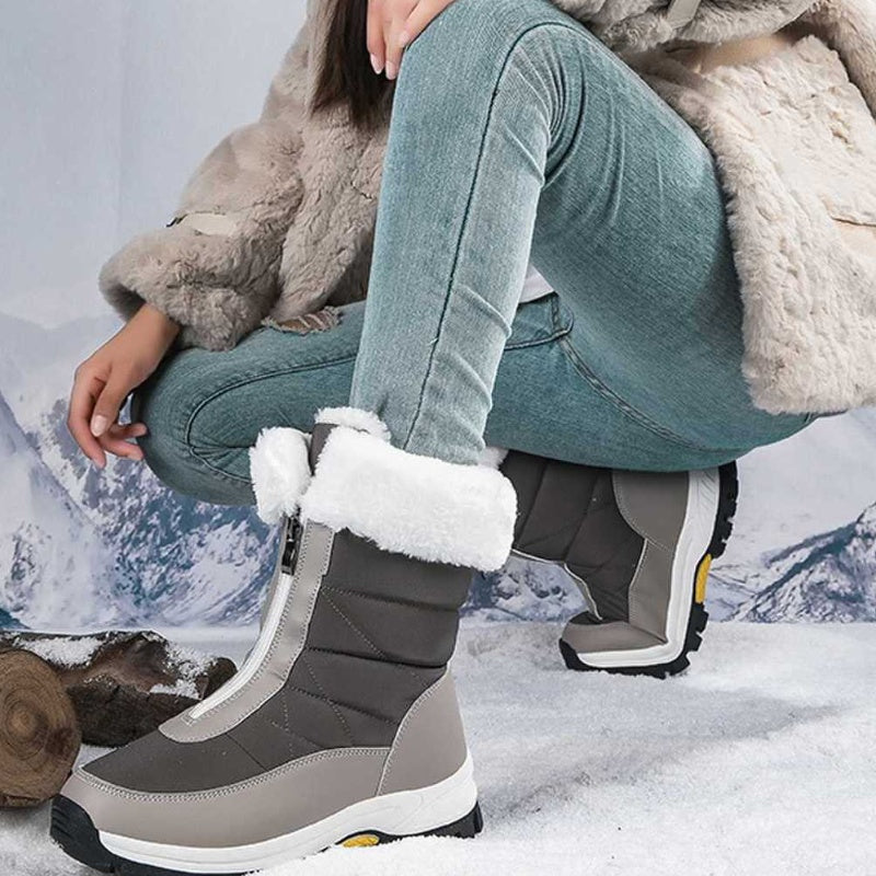 🔥Solange der Vorrat reicht 50 % Rabatt!🎉Rutschfeste, warme Schneestiefel mit Reißverschluss für Damen