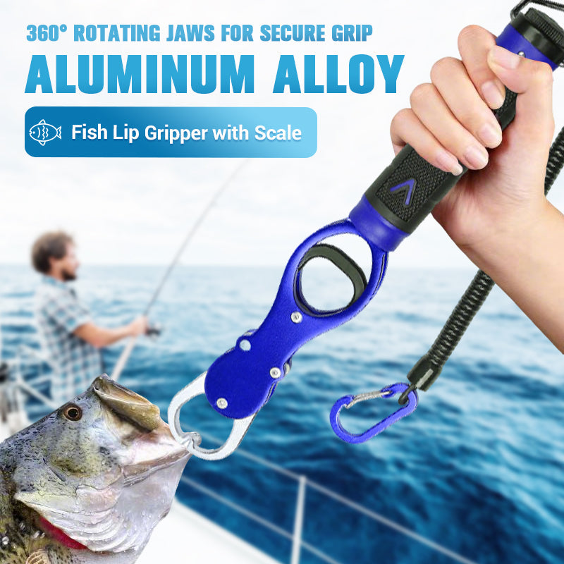 🎣Heißer Verkauf Lagerräumung 80 % Rabatt💥Fischlippengreifer aus Aluminiumlegierung mit Waage