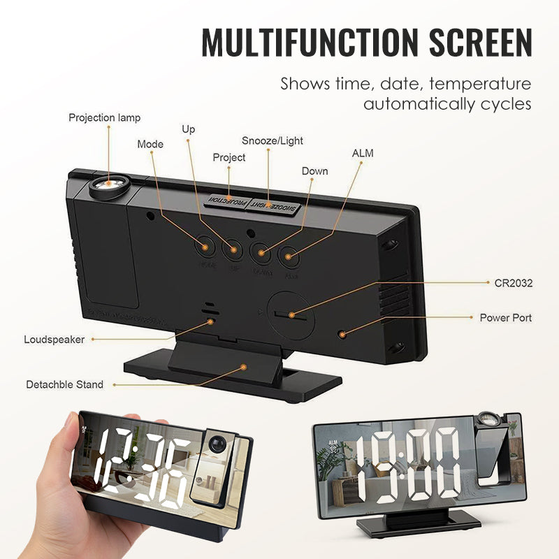 ❤️Ein unkonventioneller Wecker⏰🔥LED-Spiegelprojektions-Wecker