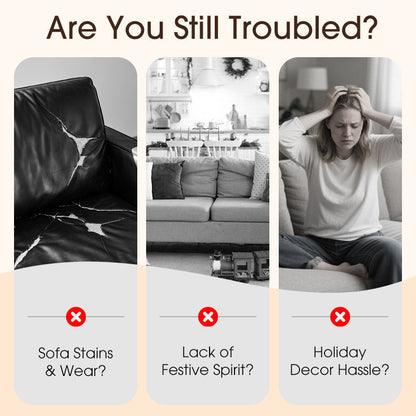 Reversible Christmas Couch Cover