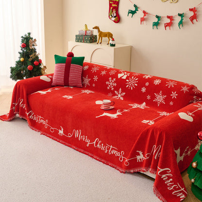 Reversible Christmas Couch Cover