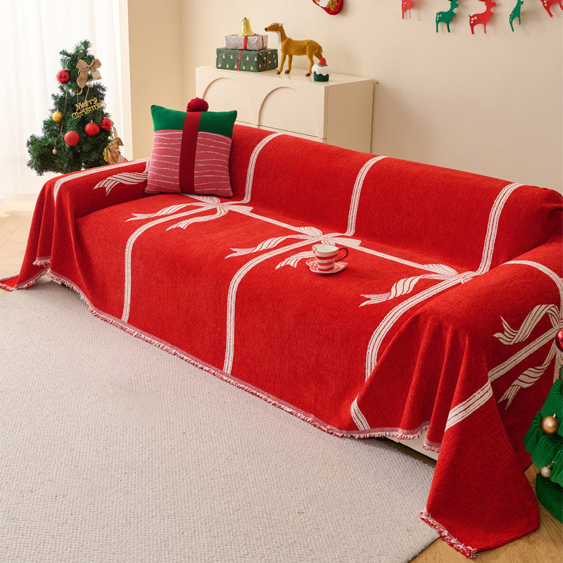 Reversible Christmas Couch Cover
