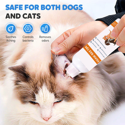 🐾 2 KAUFEN, 1 GRATIS! ✨ Ohrenreiniger für Haustiere – Sanfte Formel mit beruhigender Aloe für Hunde und Katzen, beugt Infektionen und Gerüchen vor 🌿👂