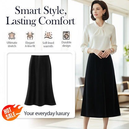 Women’s Elegant Elastic Waist Thermal Skirt