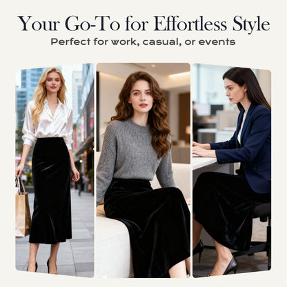 Women’s Elegant Elastic Waist Thermal Skirt