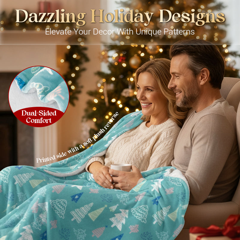 Cozy Christmas Throw Blanket