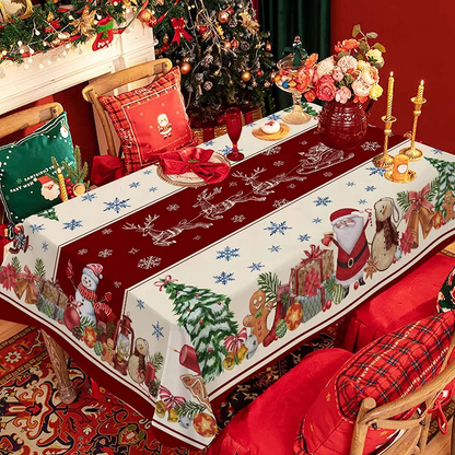 🔥Solange der Vorrat reicht 50 % Rabatt!🎅🏻 Waterproof Rectangular Christmas Tablecloth