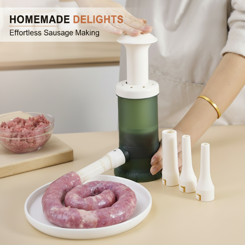 ⏰🎅Weihnachts-Sonderangebot: 50 % Rabatt🎁🌭 Manuelle Wurstfüllmaschine für den Haushalt✨