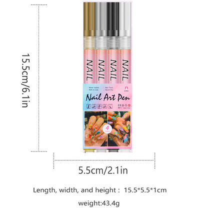 🎁Weihnachtsgeschenk🎄12-farbiger Profi-Nagellackstift-Set