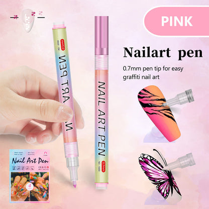 🎁Weihnachtsgeschenk🎄12-farbiger Profi-Nagellackstift-Set