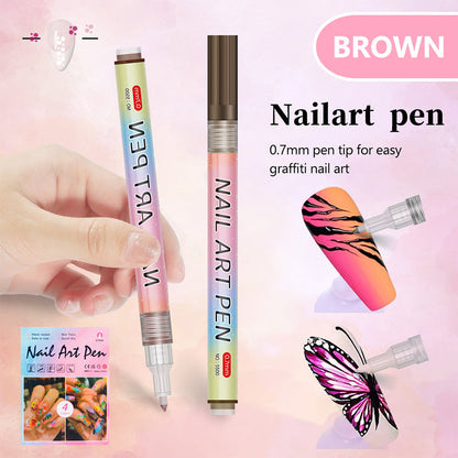 🎁Weihnachtsgeschenk🎄12-farbiger Profi-Nagellackstift-Set