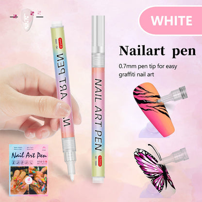 🎁Weihnachtsgeschenk🎄12-farbiger Profi-Nagellackstift-Set