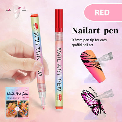🎁Weihnachtsgeschenk🎄12-farbiger Profi-Nagellackstift-Set
