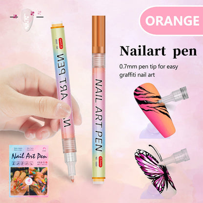 🎁Weihnachtsgeschenk🎄12-farbiger Profi-Nagellackstift-Set